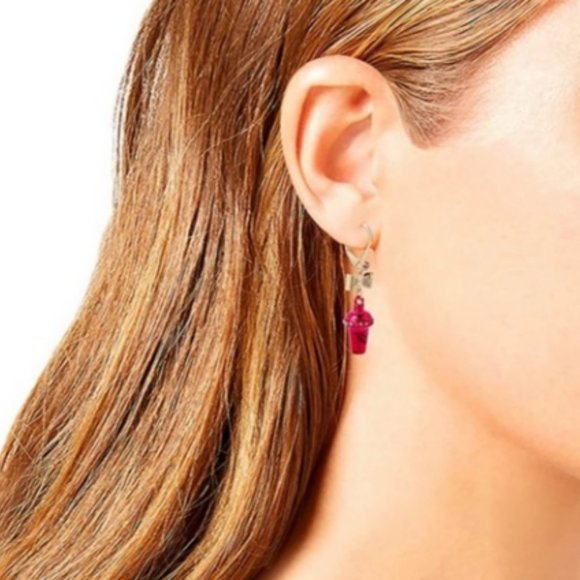 Betsey Johnson Mix Match Martini & Shaker Drop Earrings - NWT - Picture 6 of 7